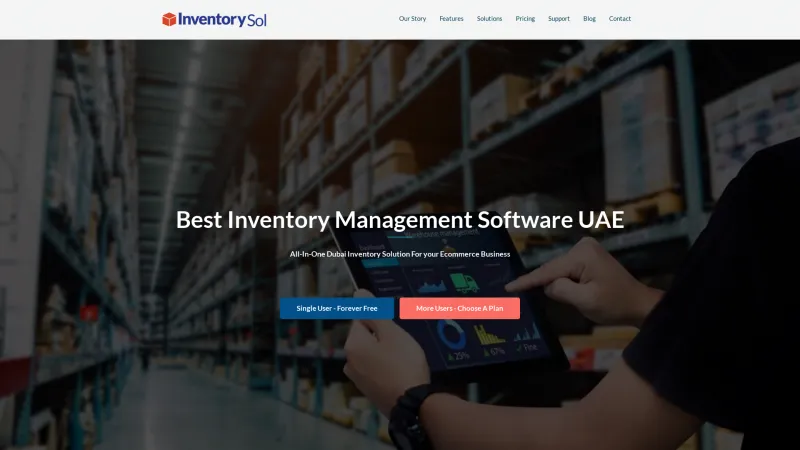 Homepage of Inventory Sol