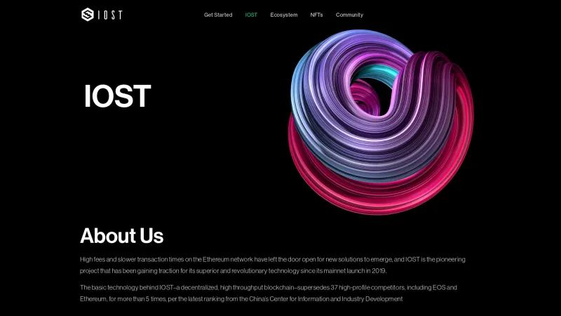 Homepage of IOST