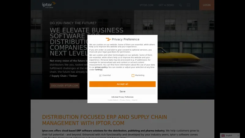 Homepage of Iptor.com