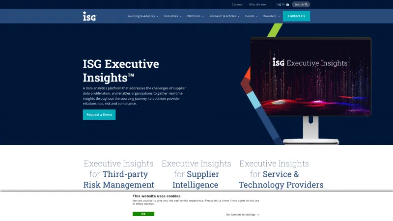 Homepage of ISG Executive Insights