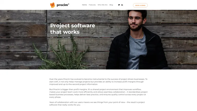 Homepage of Procim