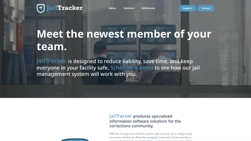 Homepage of JailTracker