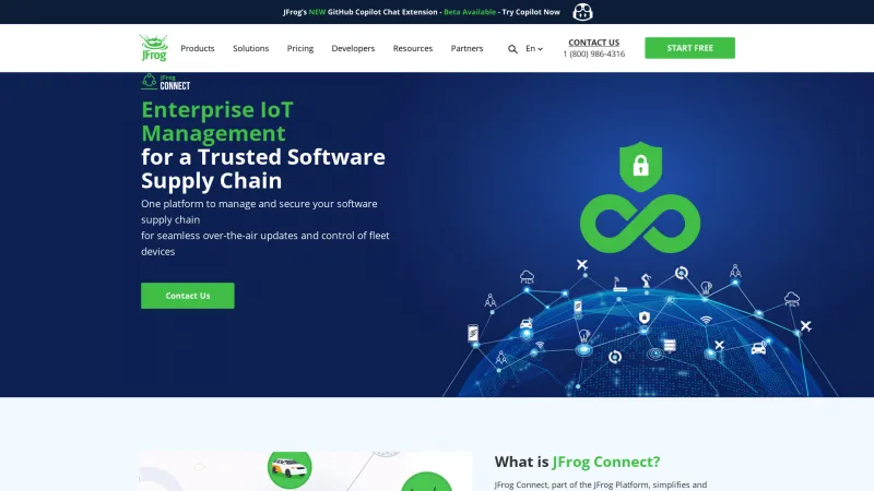 Homepage of JFrog Connect