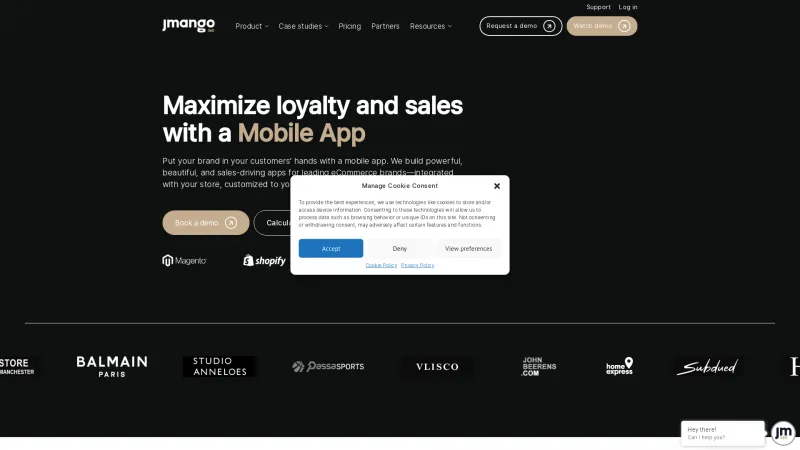 Homepage of JMango360