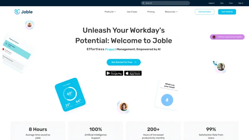 Homepage of Joble