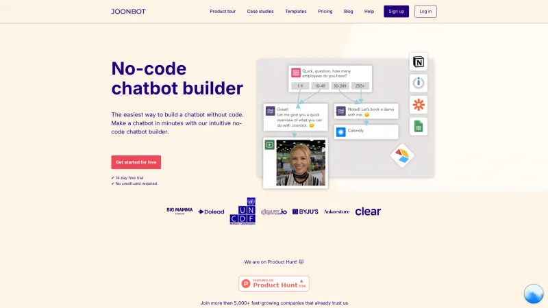 Homepage of Joonbot