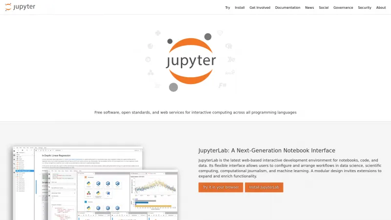 Homepage of Jupyter Notebook