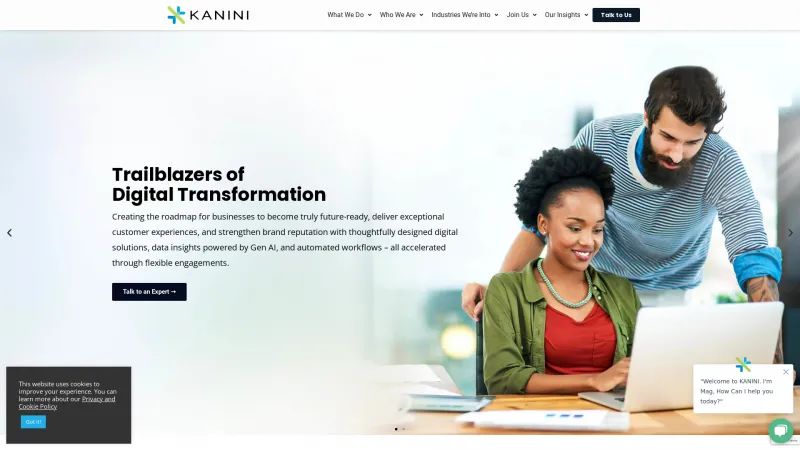 Homepage of Kanini