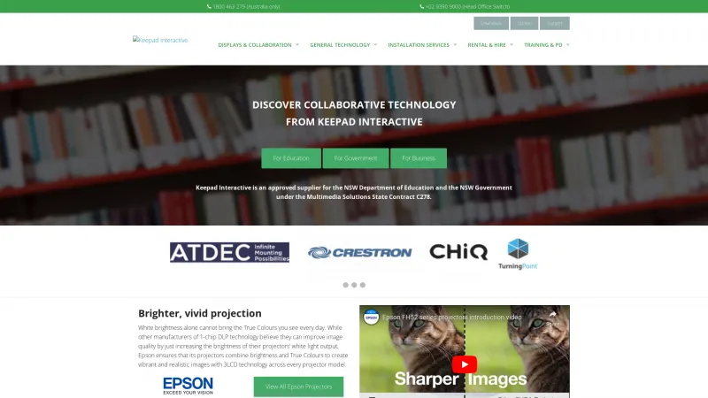 Homepage of Keepad Interactive