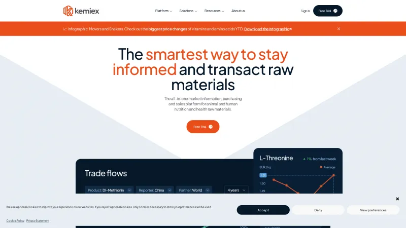 Homepage of Kemiex