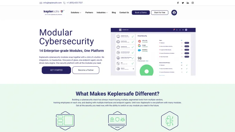 Homepage of Keplersafe