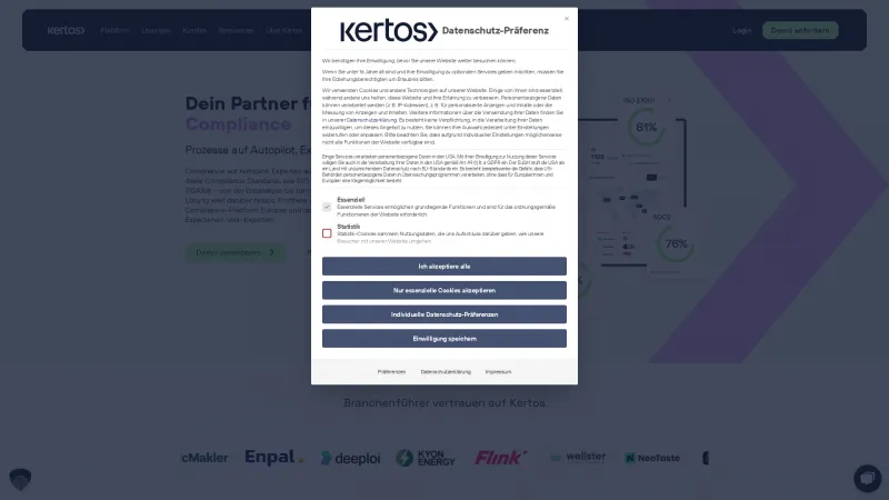 Homepage of Kertos