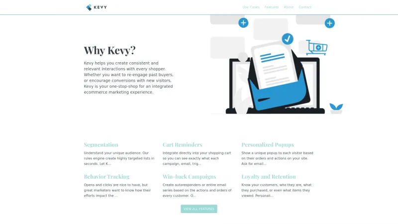 Homepage of Kevy