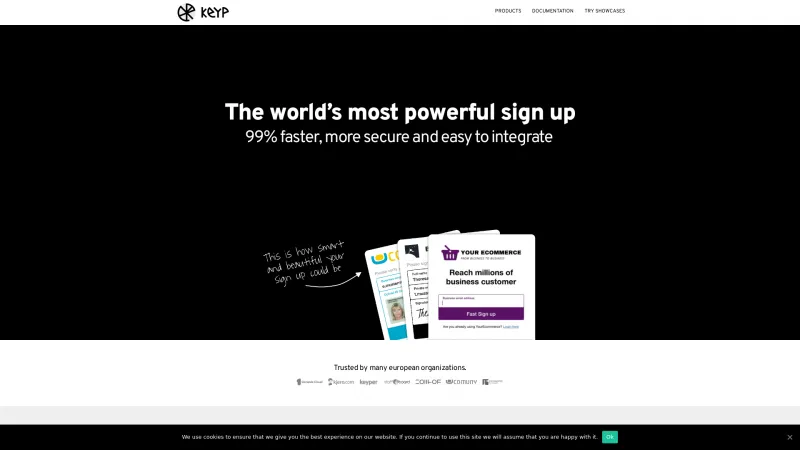 Homepage of Keyp