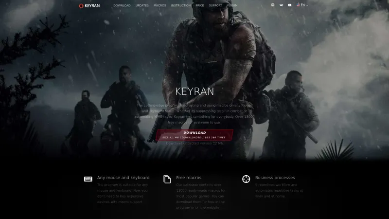 Homepage of Keyran