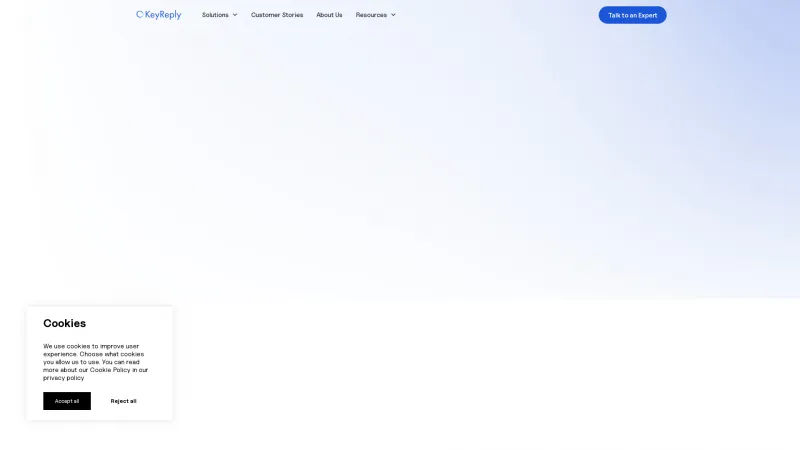 Homepage of KeyReply