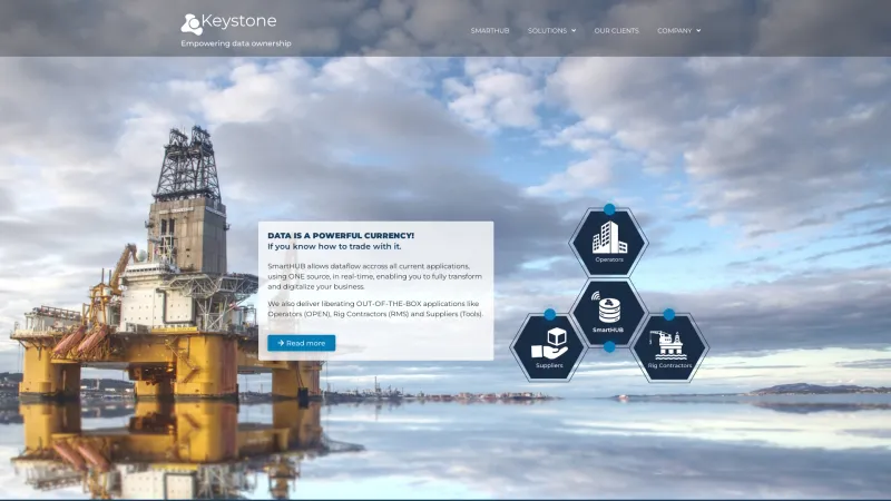 Homepage of Keystone