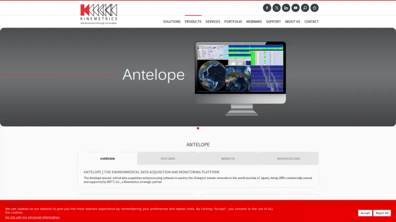 Homepage of Antelope