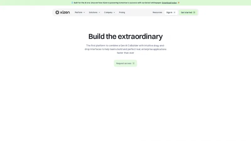 Homepage of Kizen