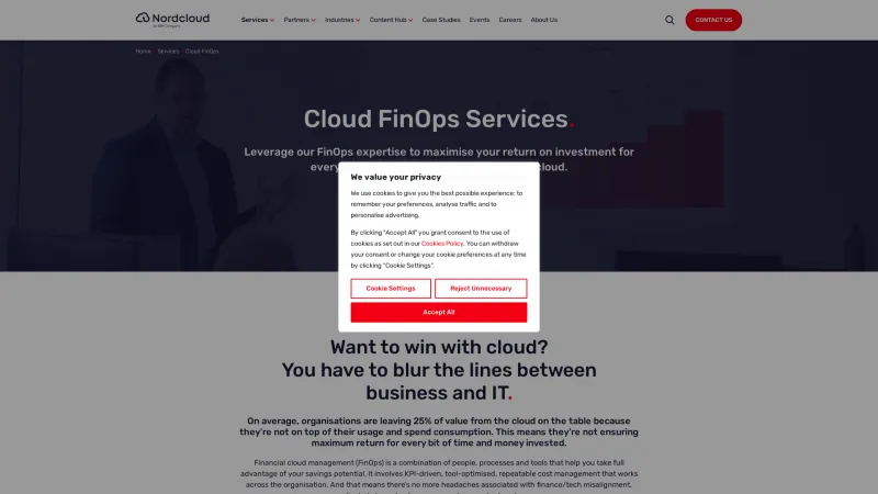 Homepage of Nordcloud Klarity Core