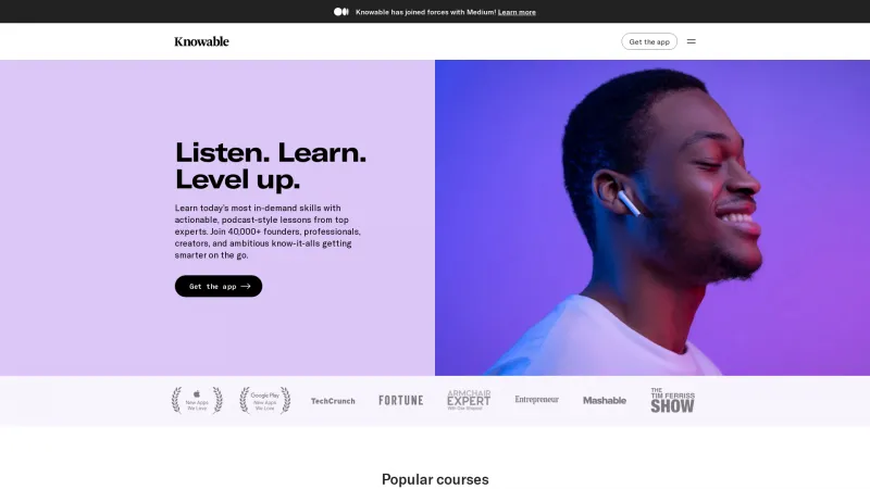 Homepage of Knowable