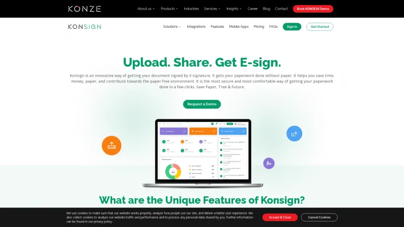 Homepage of KONSIGN