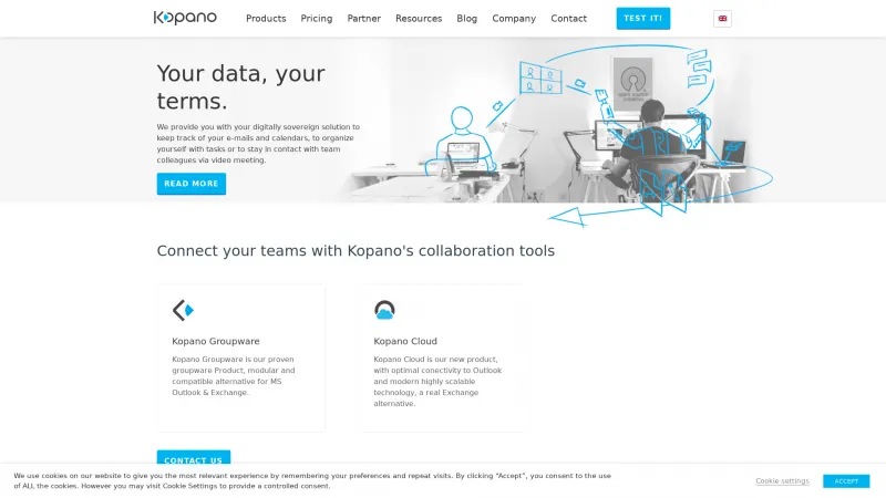 Homepage of Kopano