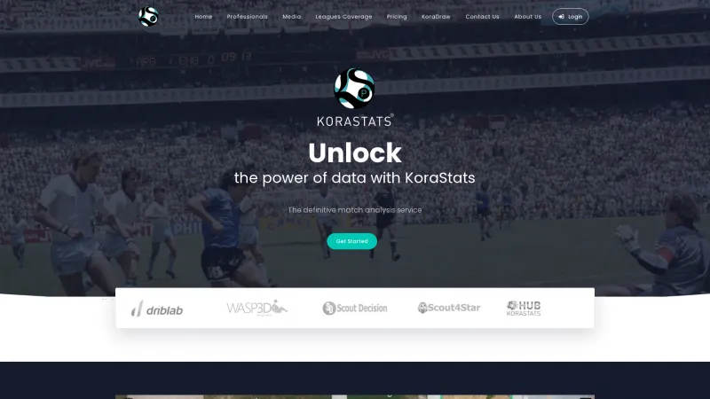 Homepage of KoraStats