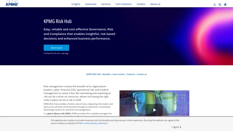 Homepage of KPMG Risk Hub