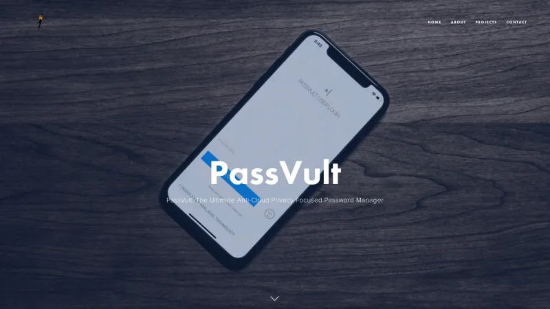 Homepage of PassVult