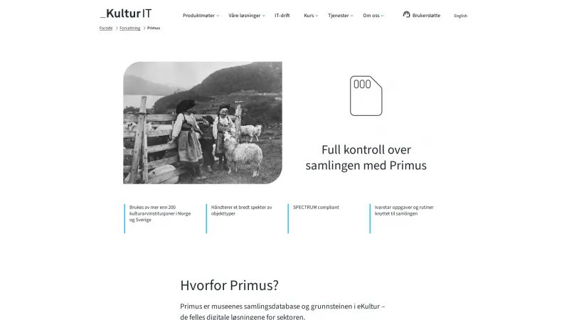 Homepage of Primus