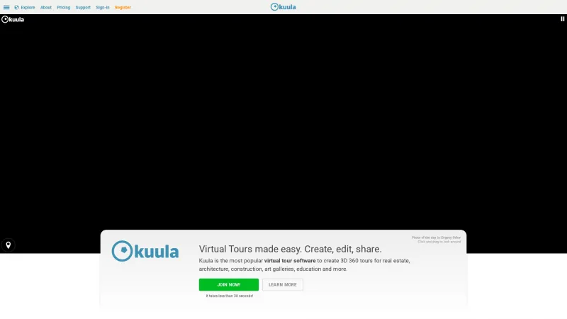 Homepage of Kuula