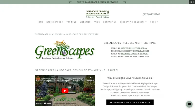 Homepage of GreenScapes