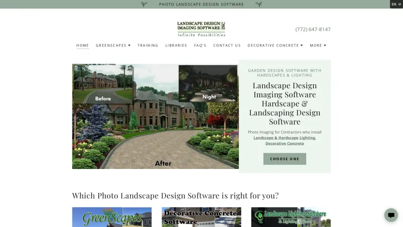 Homepage of Hardscape Imaging Software