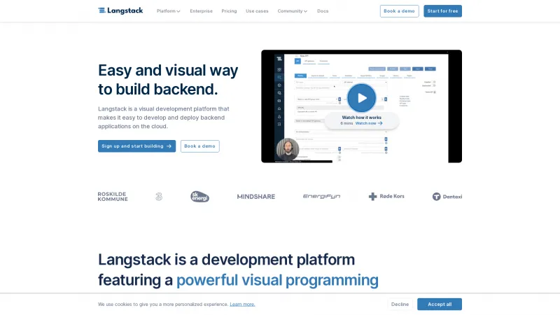 Homepage of Langstack