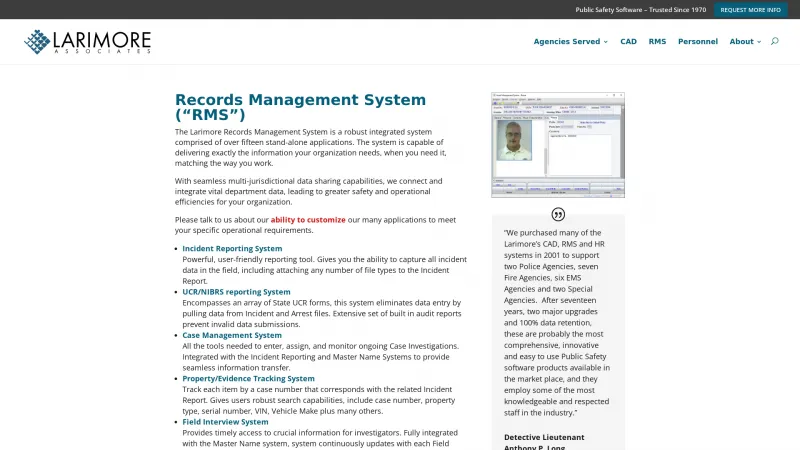Homepage of Larimore RMS