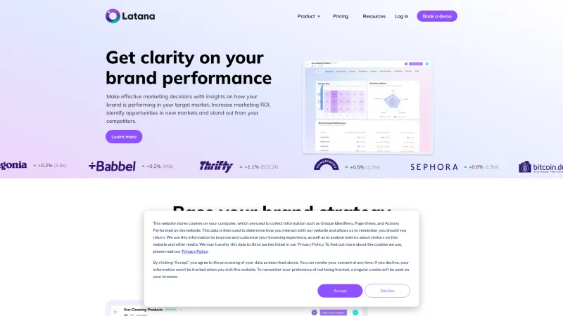 Homepage of Latana