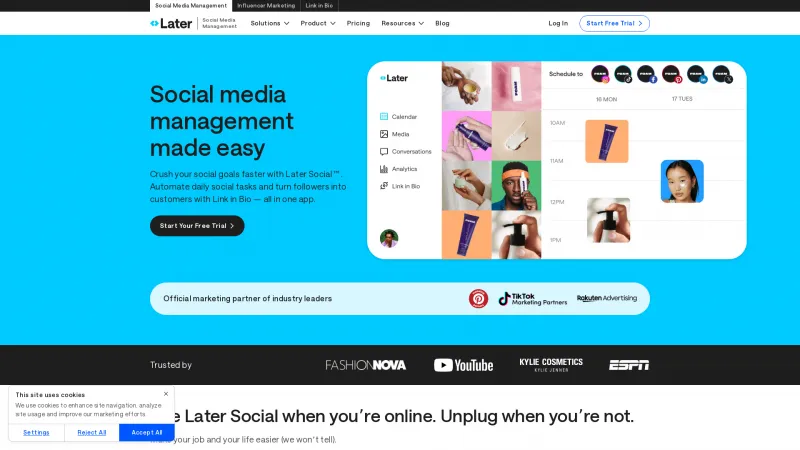 Homepage of Later Social