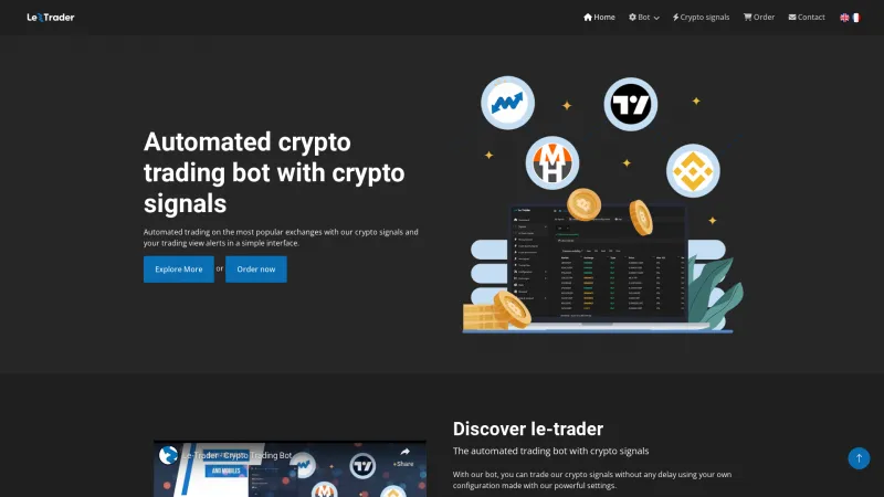 Homepage of Le-Trader