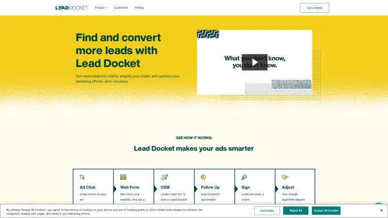 Homepage of Lead Docket