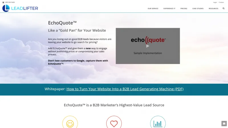 Homepage of EchoQuote