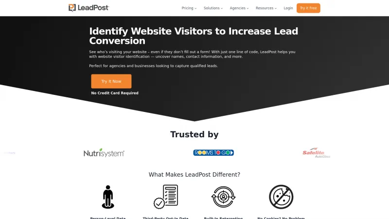 Homepage of LeadPost