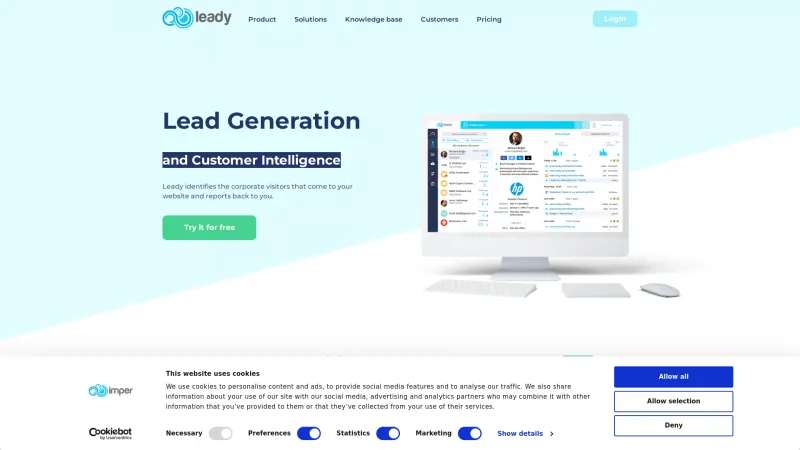 Homepage of Leady