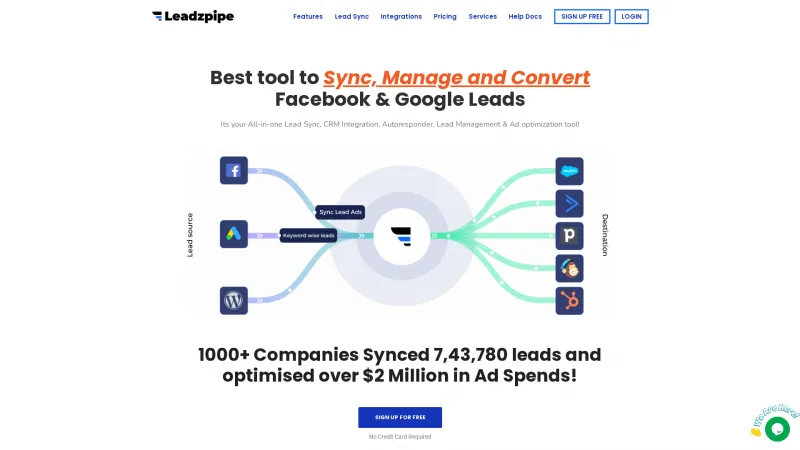 Homepage of Leadzpipe