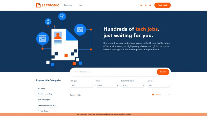 Homepage of Leftronic