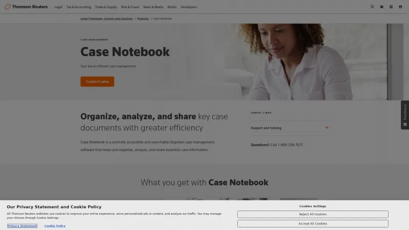 Homepage of Case Notebook