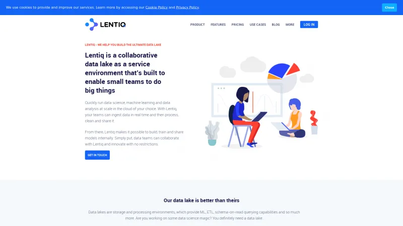 Homepage of Lentiq