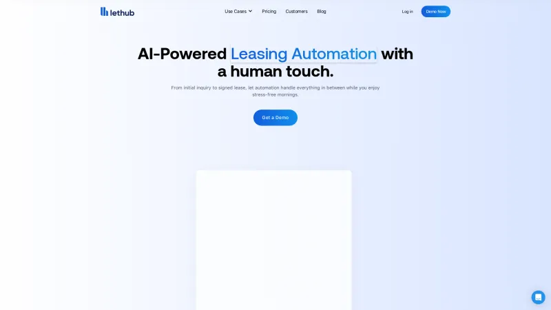 Homepage of LetHub