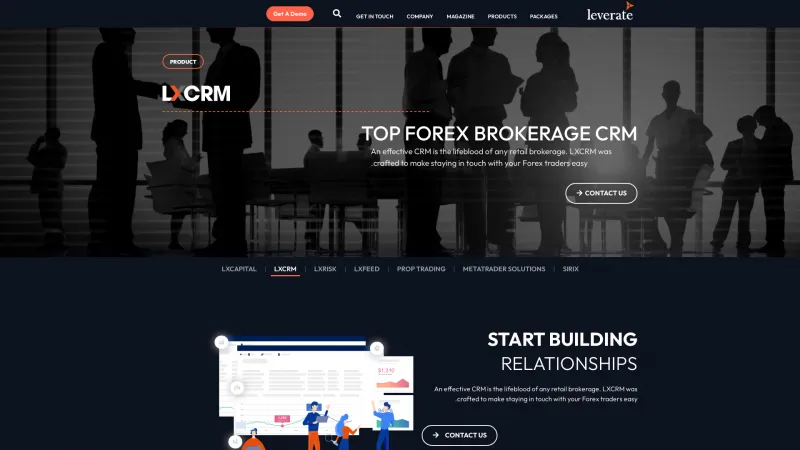 Homepage of LXCRM