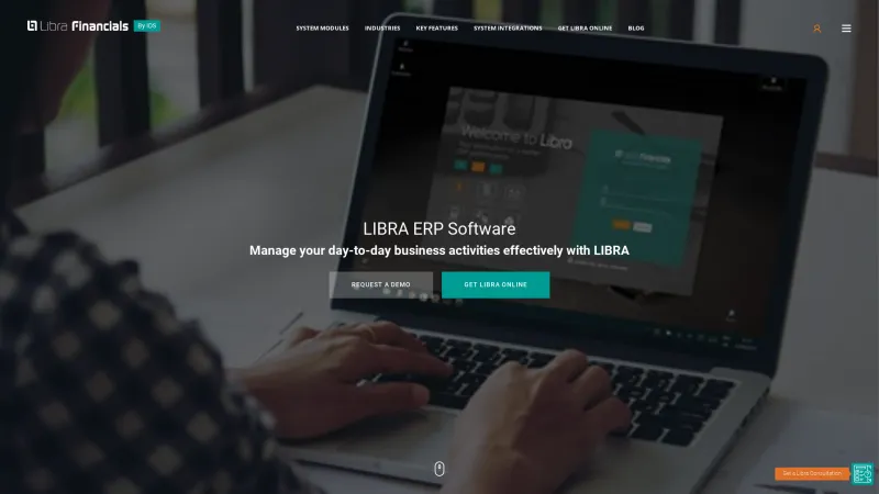 Homepage of LIBRA Financials